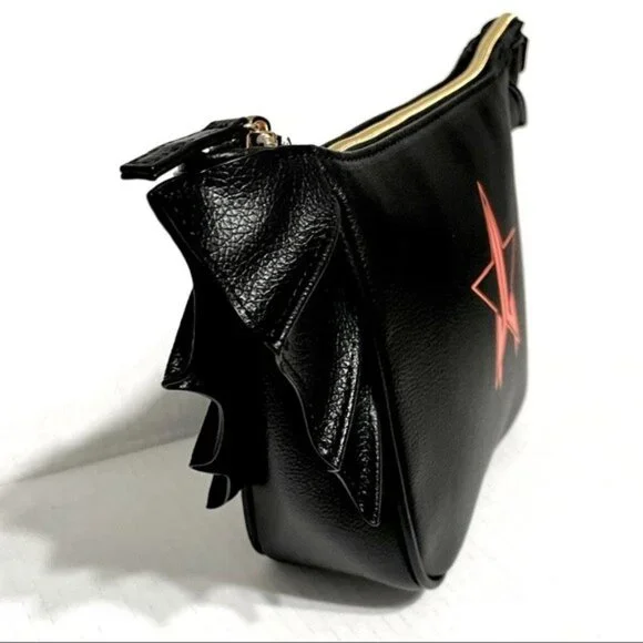 Jeffree Star Black Batwing Makeup Bag NWOT - Picture 3 of 5